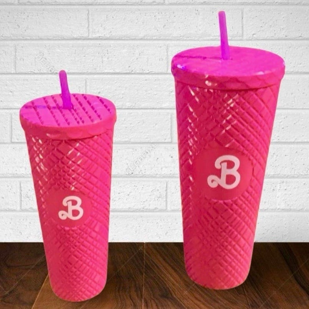 Barbie Tumblers Set with Straws 40oz and 24oz New - Picture 2 of 3
